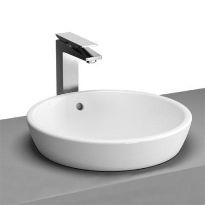 Раковина-чаша Metropole, круглая 45 см, c переливом, цвет белый